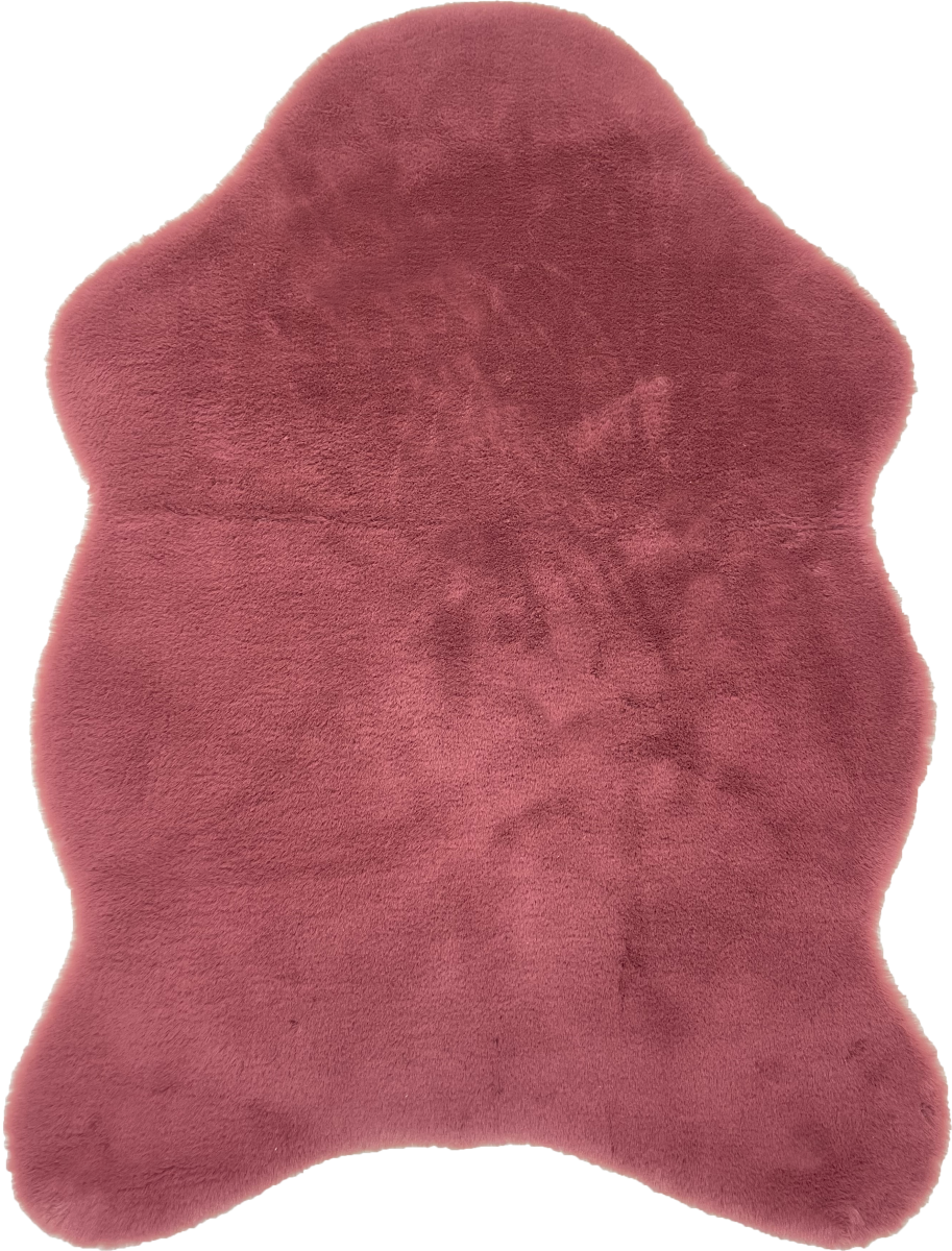 Kunstfell Elda in Schaffelloptik Bordeaux 55 x 80 cm