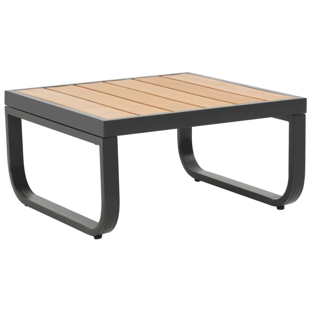 vidaXL Loungesofa 2-tlg. Garten-Ecksofa-Set mit Auflagen Aluminium WPC, 2 Teile