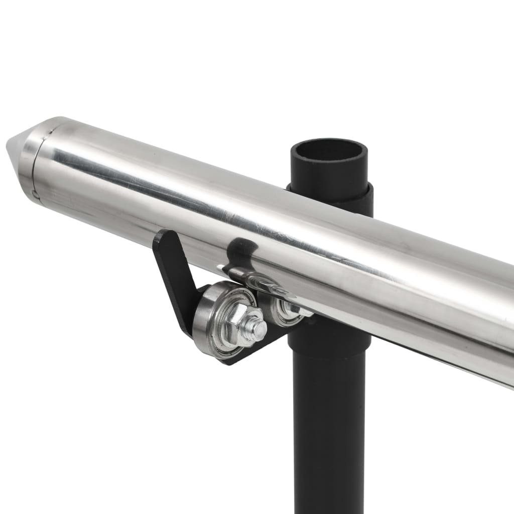 vidaXL Grillkamin Automatischer Grillspieß mit Motor Edelstahl 207×45×81 cm