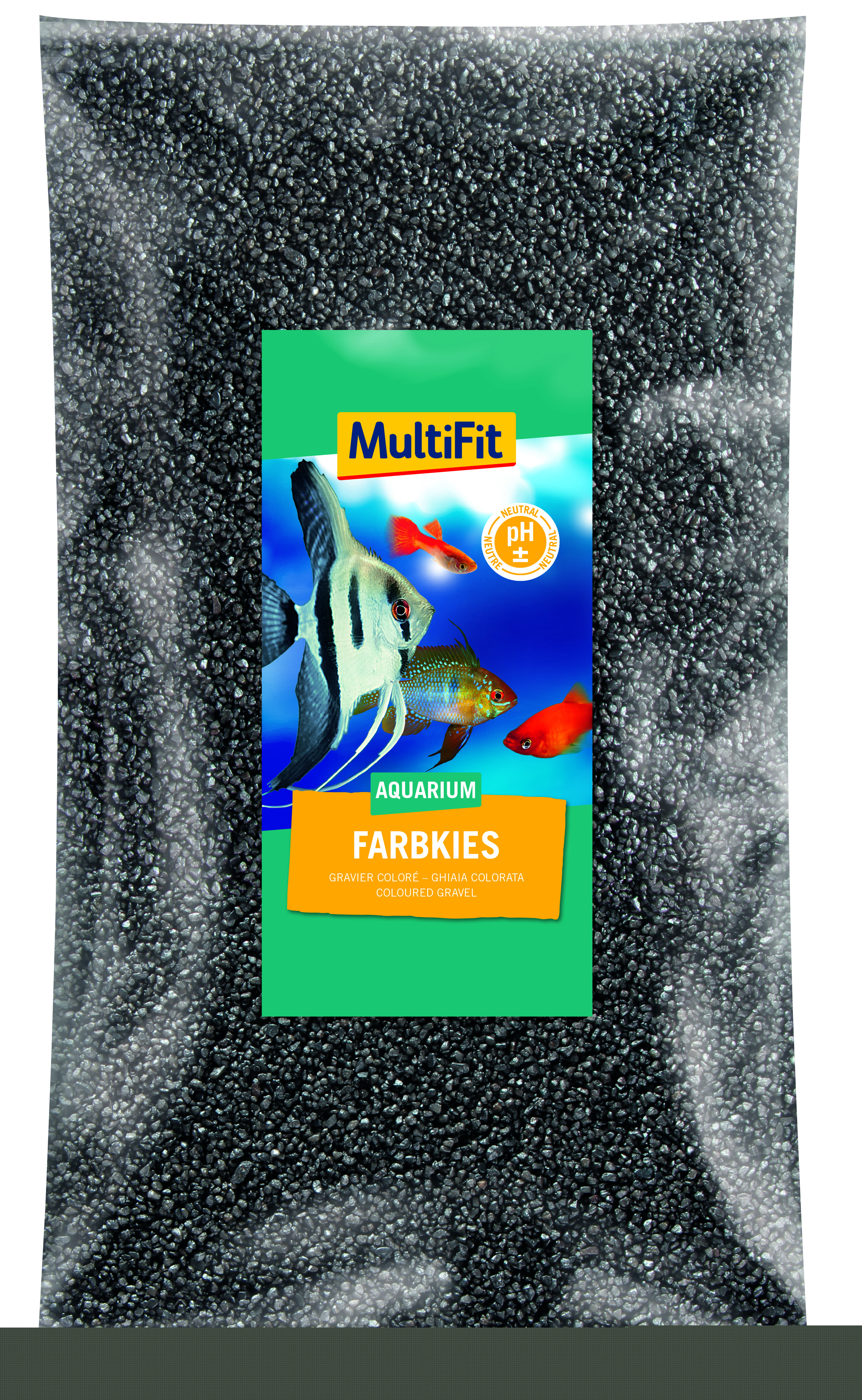 MultiFit Bodengrund MultiFit Farbkies 2-3mm 5Kg schwarz
