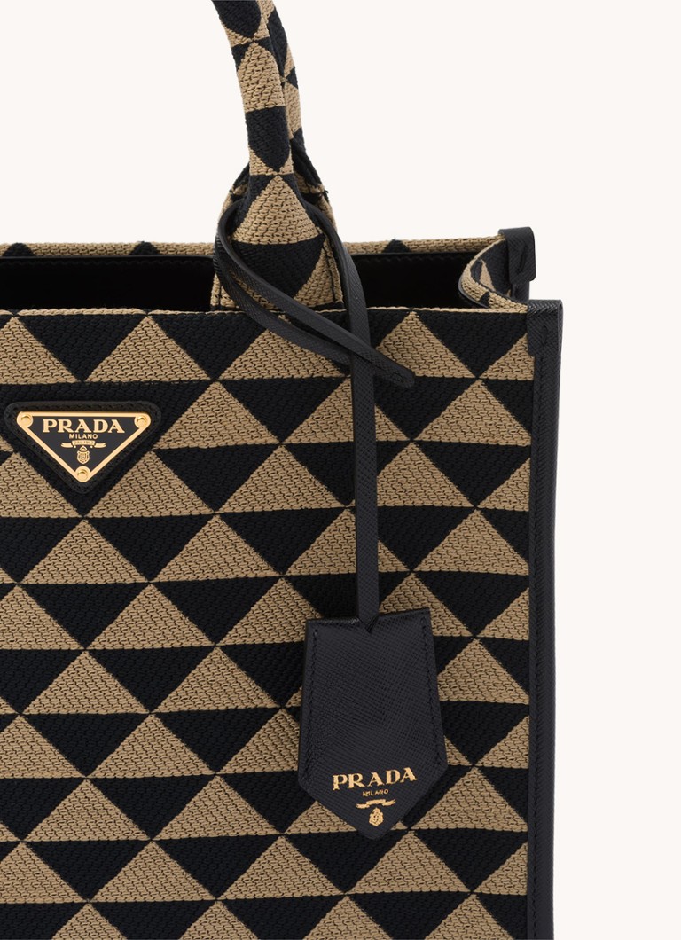 Geantă mică Prada Symbol cu detalii din piele
