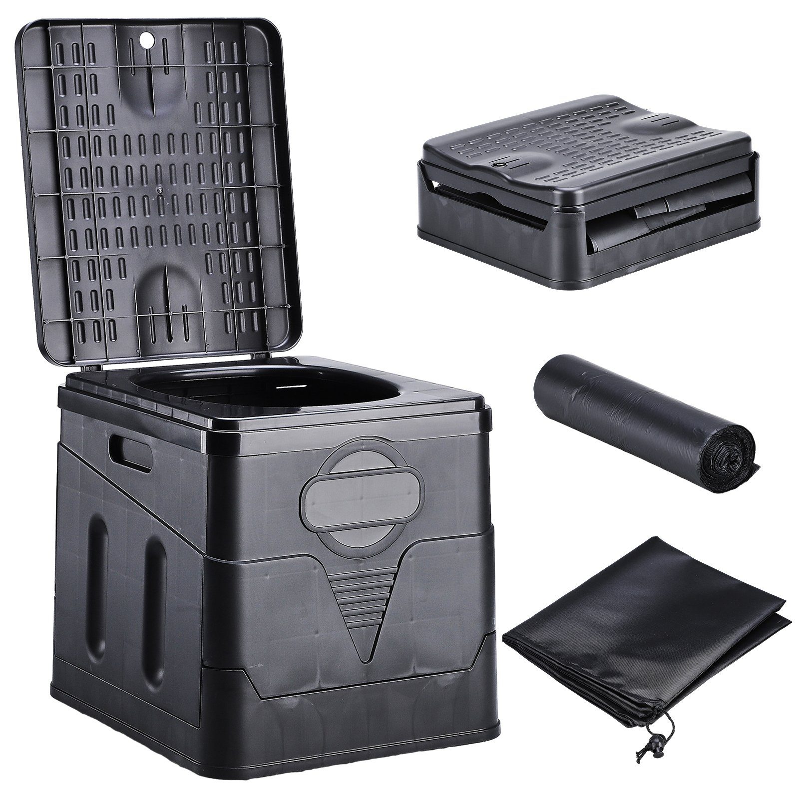 SEEZSSA Campingtoilette Mobile Klapptoilette Mit Reißfest,Flüssigkeitsdicht, Trockentrenntoilette,Einfache Montage,150 KG Belastbarkeit