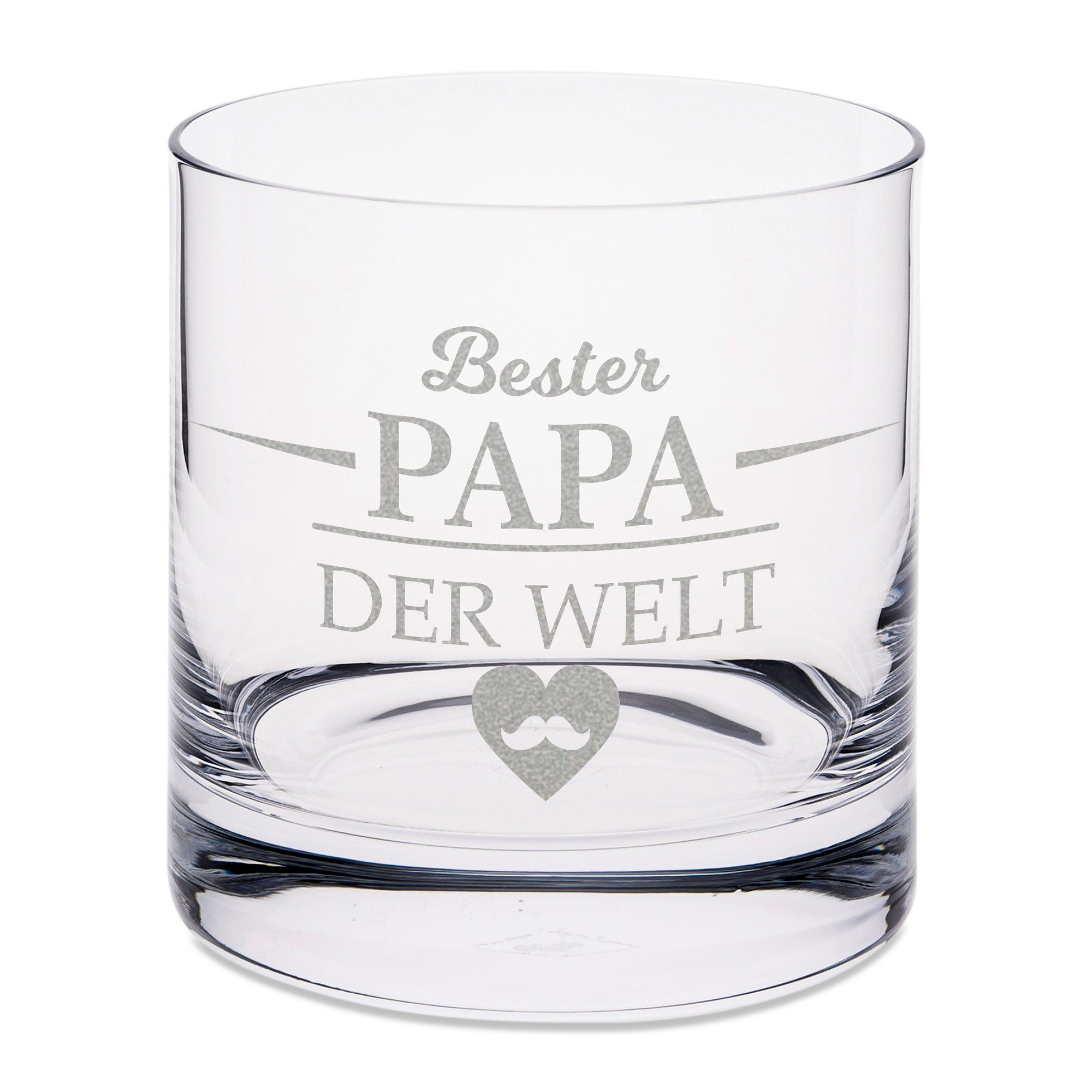 GRAVURZEILE Whiskyglas Leonardo Whiskyglas mit Gravur - Bester Papa der Welt - Geschenk für Papa ideal als Vatertagsgeschenk 0,5l Whiskeyglas Whiskybecher als Geburtstagsgeschenk für Männer, Glas