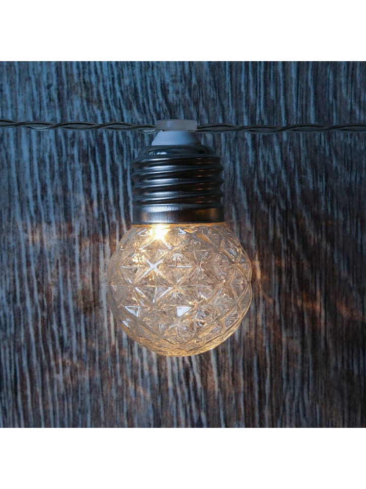 MARELIDA LED Solar Lichterkette  20 Kristallkugeln Lichtsensor L: 3,8m in transparent günstig kaufen onesize