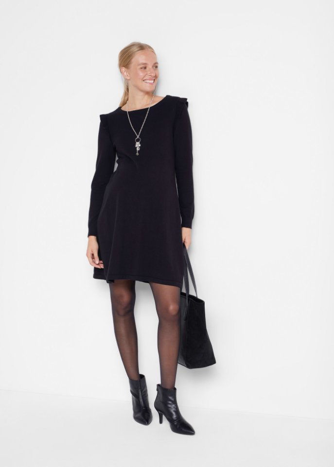Leichtes Umstandsstrickkleid
