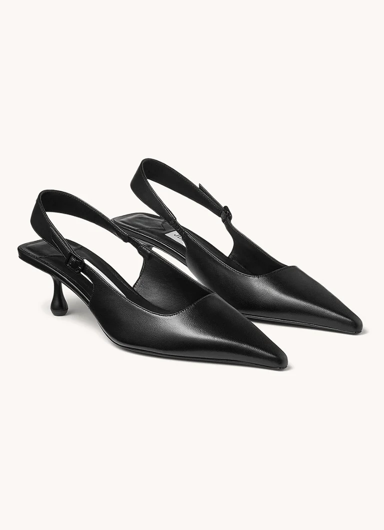 Jimmy Choo  Amel 50 slingback van lamsleer