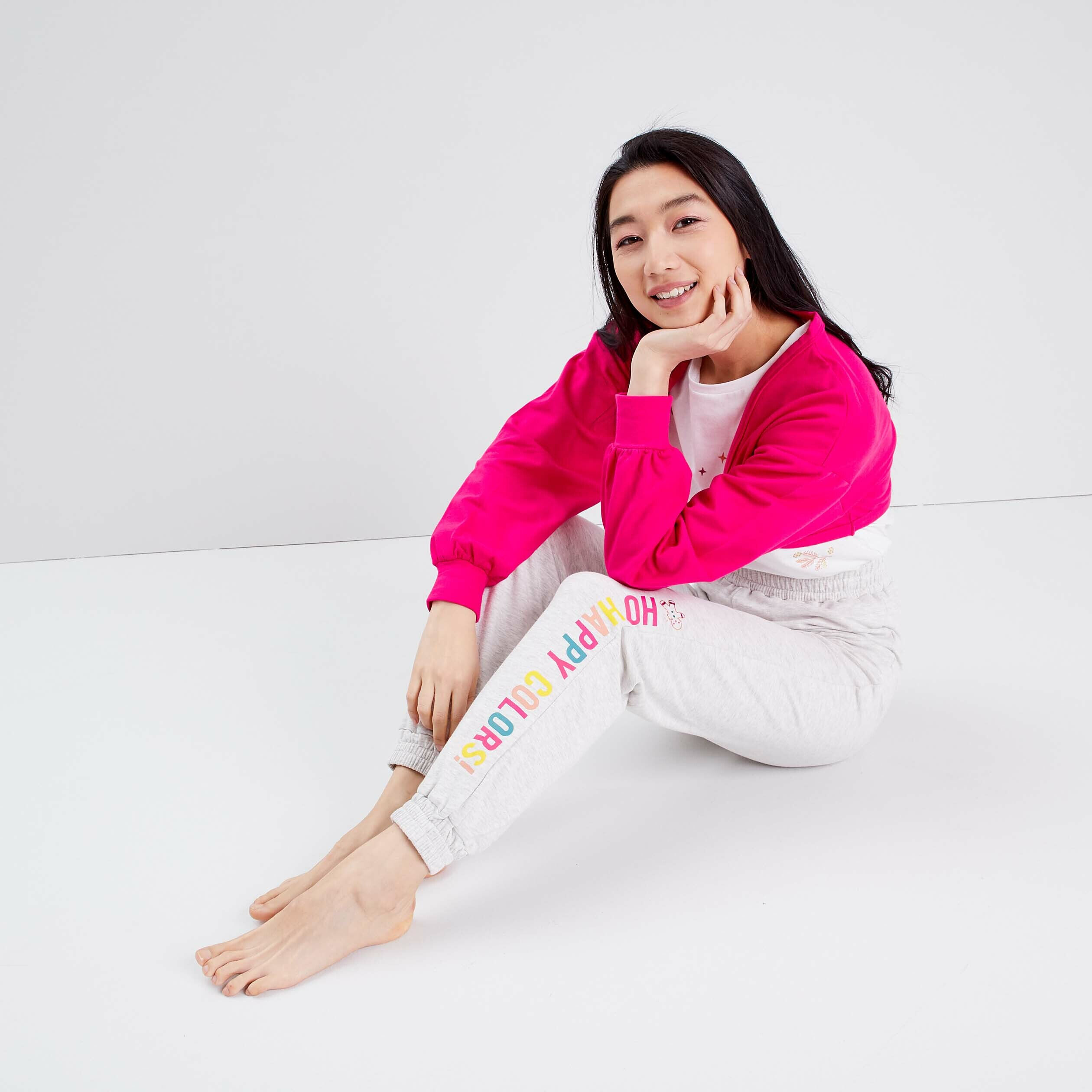 Ensemble pyjama 3 pièces ecru femme | Cache Cache