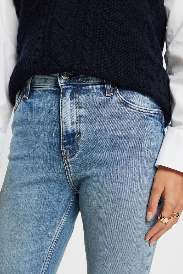 Schmale Stretch-Jeans mit mittelhohem Bund