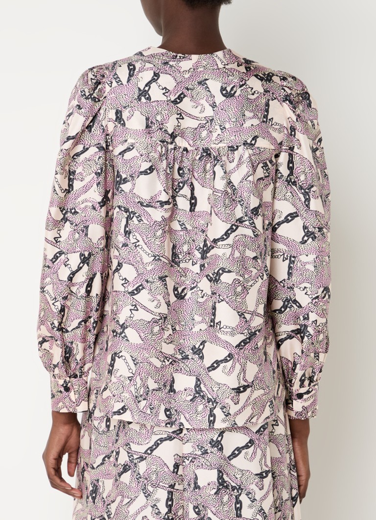 Zadig&Voltaire Telia silk tunic with print
