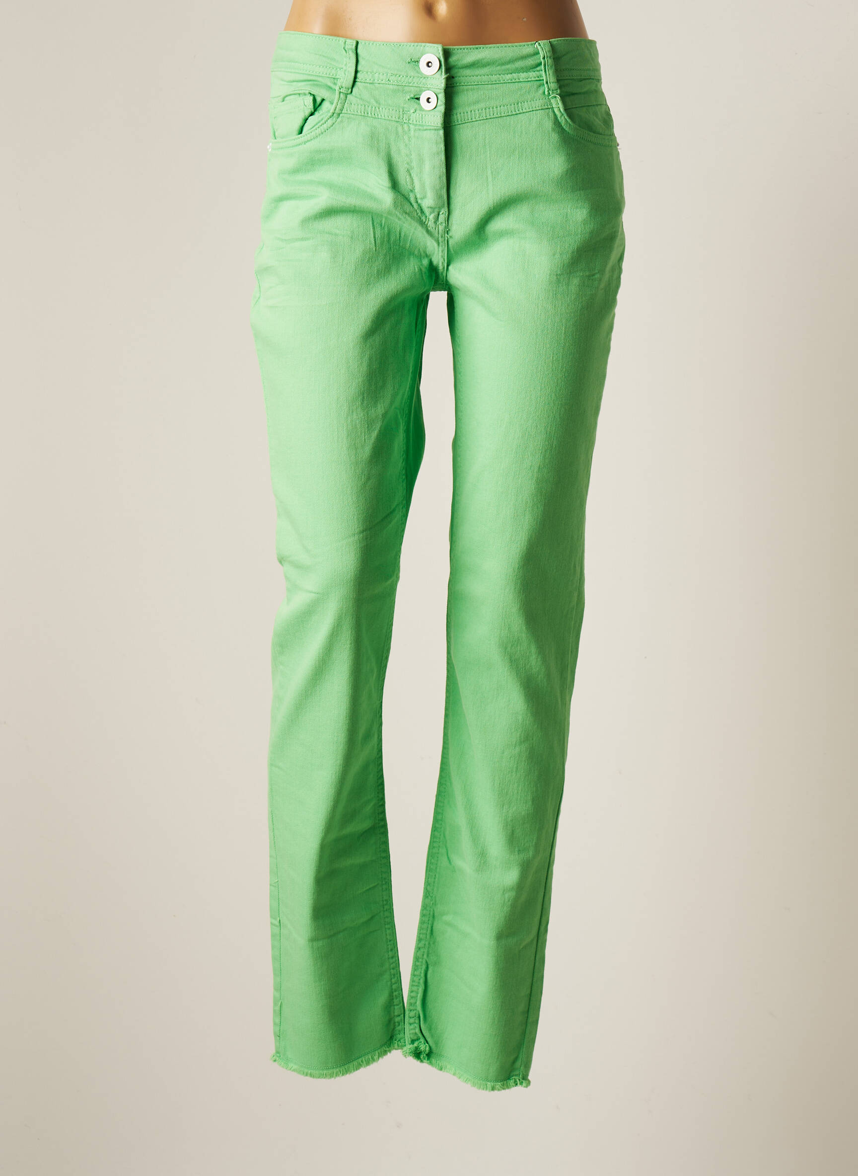 Cecil Jeans Coupe Slim Femme couleur vert