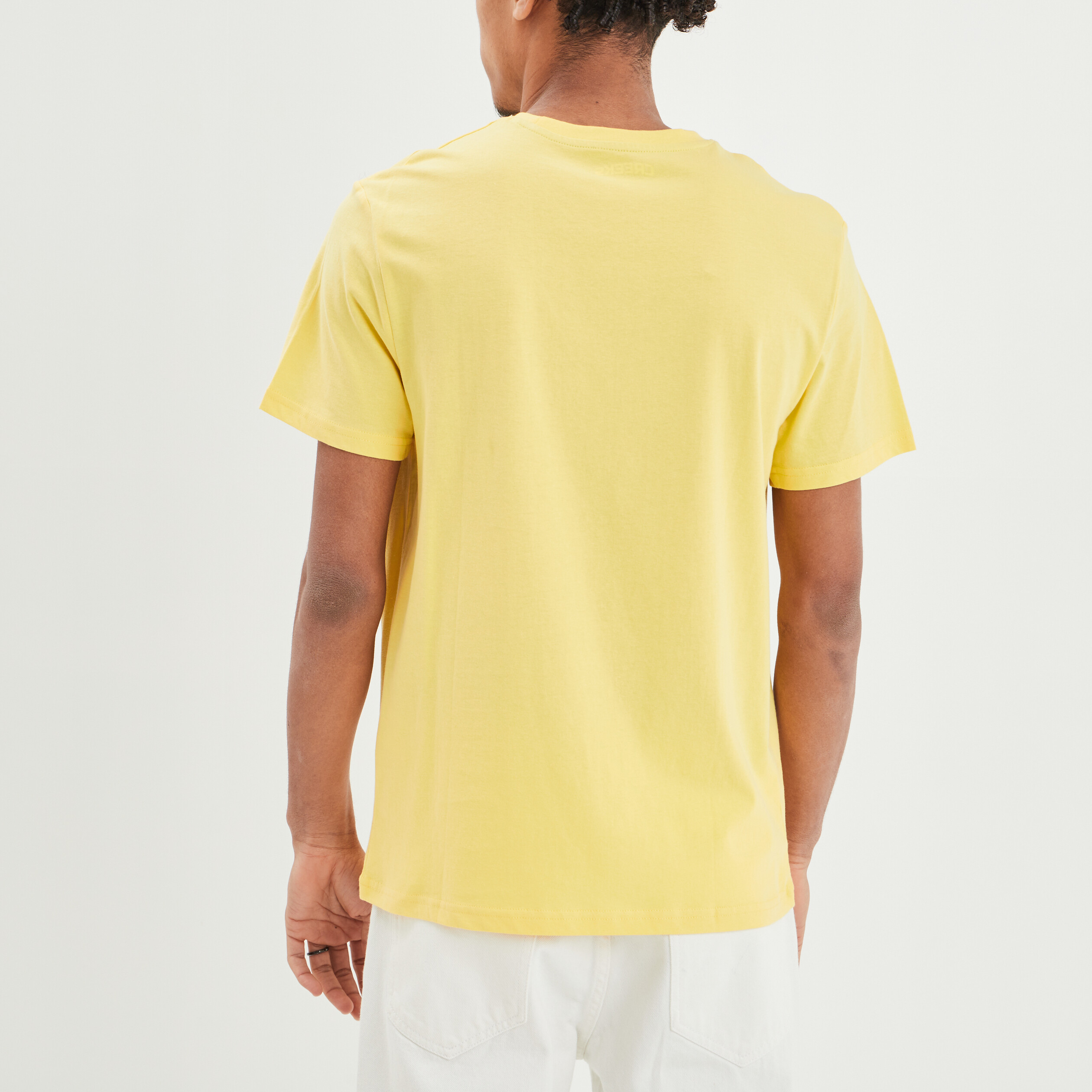 T-shirt manches courtes Creeks jaune citron homme | La Halle
