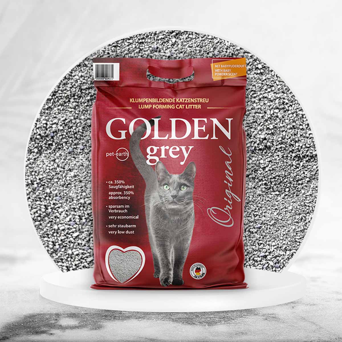 Golden Grey Katzenstreu mit Babypuderduft kaufen
