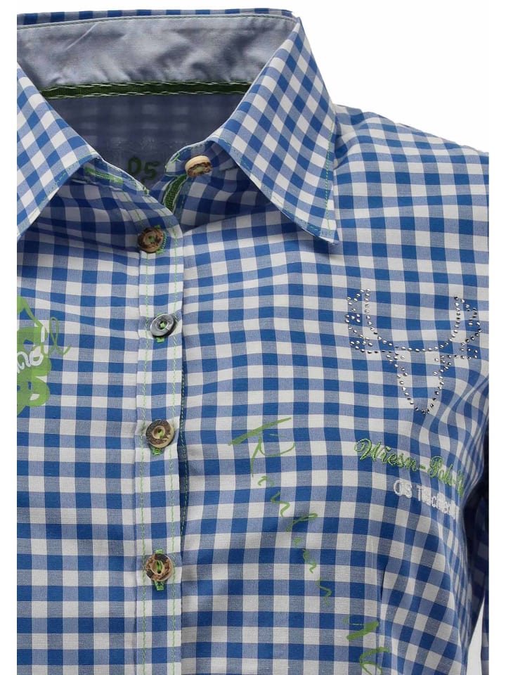 OS-Trachten Trachtenbluse Sonitu in mittelblau günstig kaufen