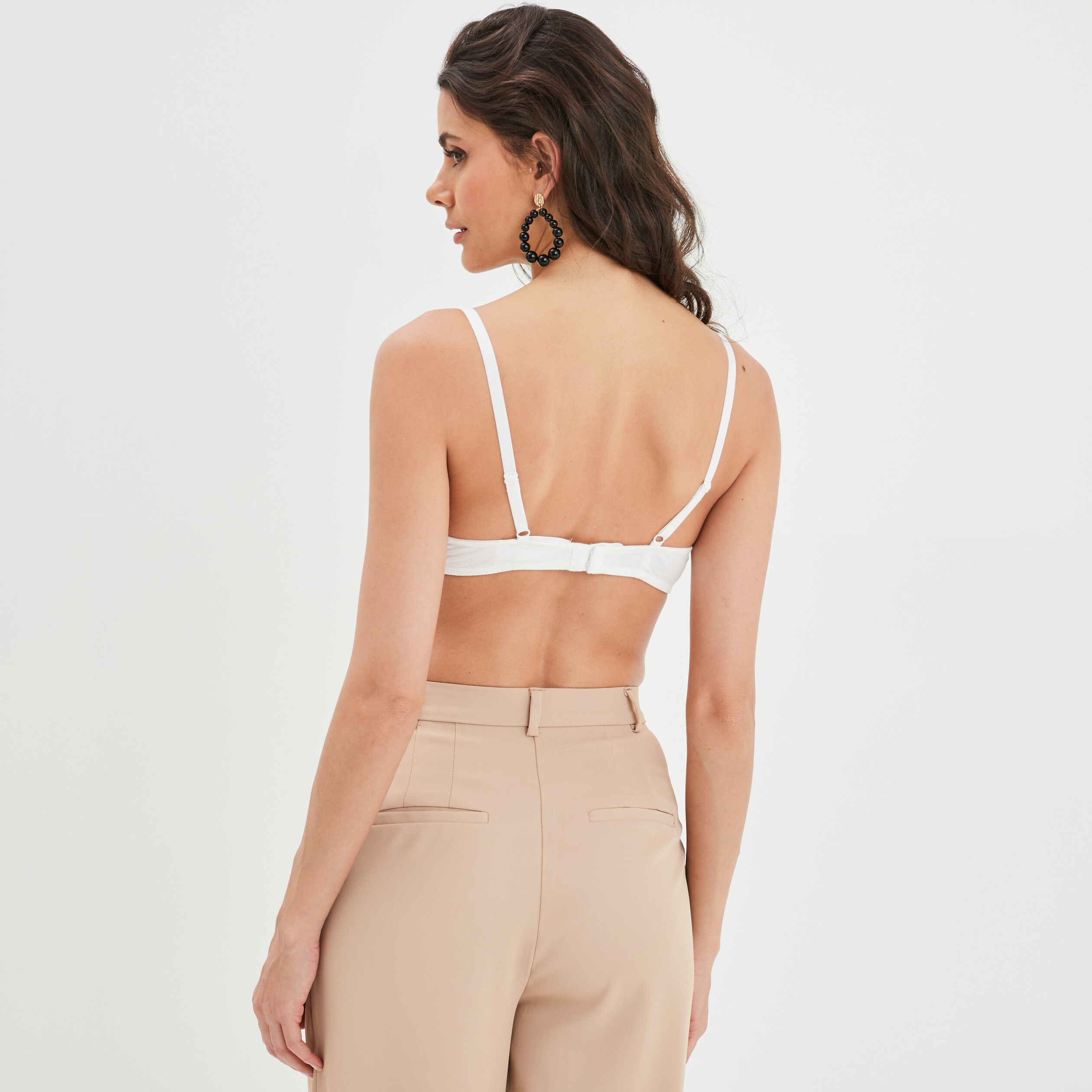 Soutien-gorge corbeille dentelle padded blanc femme | La Halle