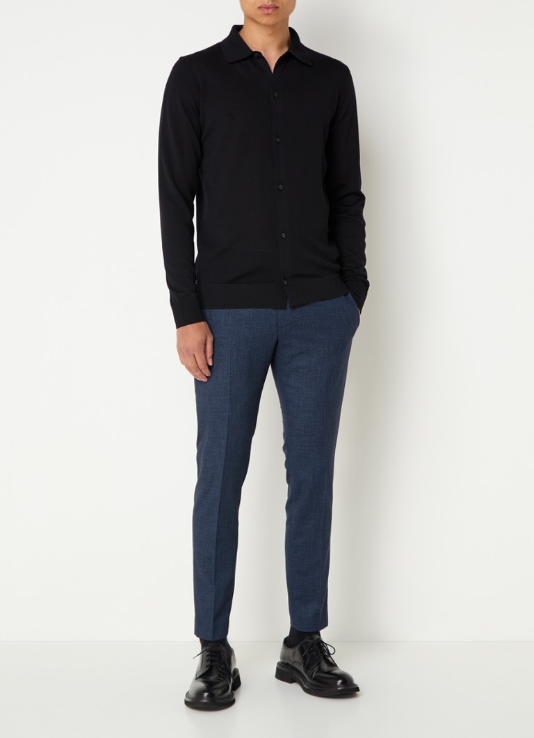 Strellson Marek fine-knit regular fit shirt made of virgin wool