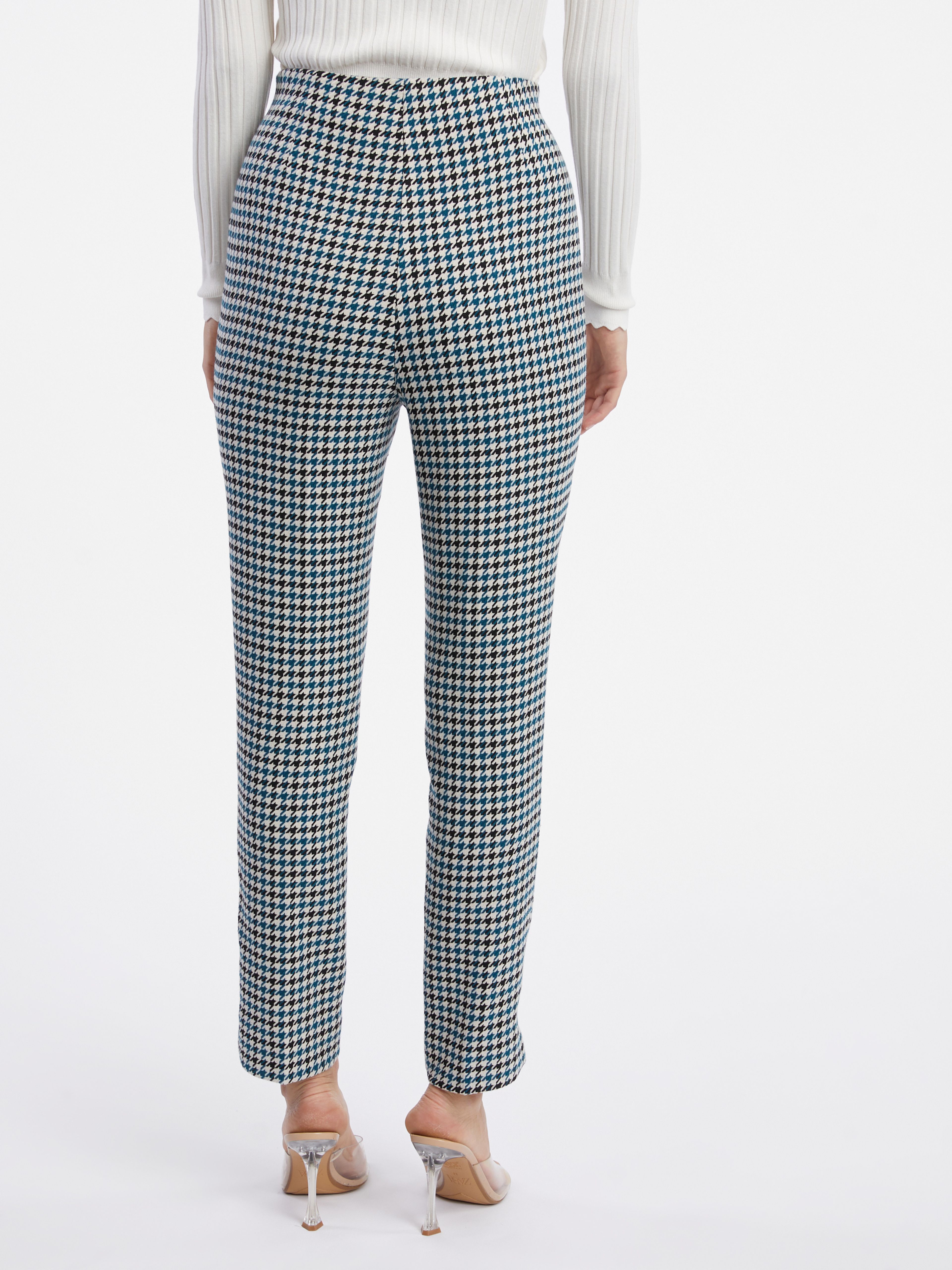 Schwarze und blaue gemusterte Damenhosen ORSAY