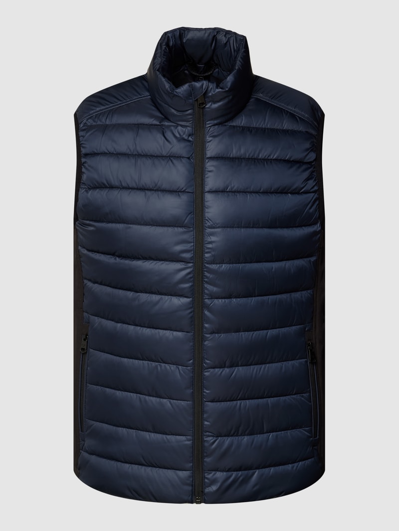 Weste mit Label-Details in marineblau