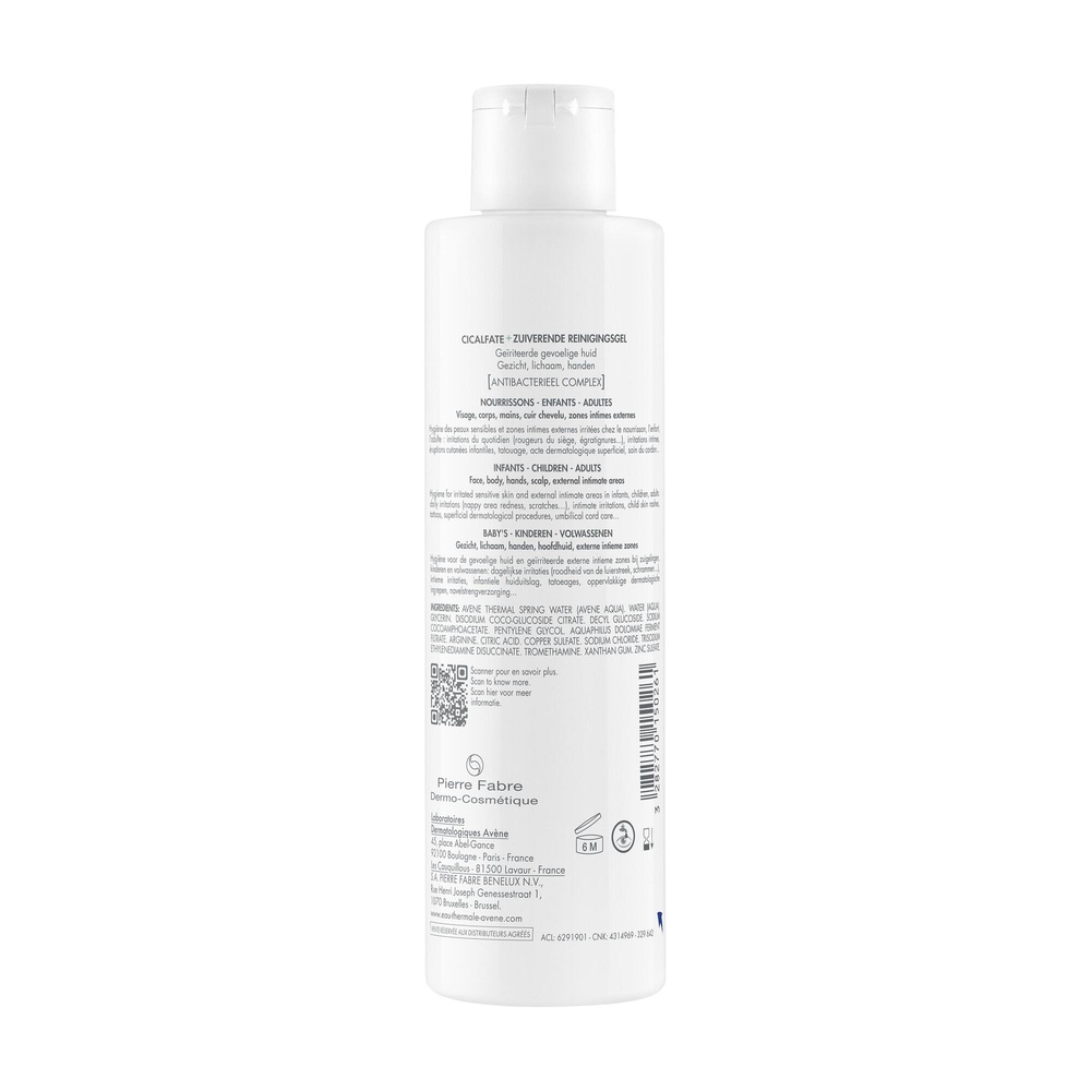 Avène Cicalfate+ Gel nettoyant assainissant 20 0 ml Gel douche/Gel lavant