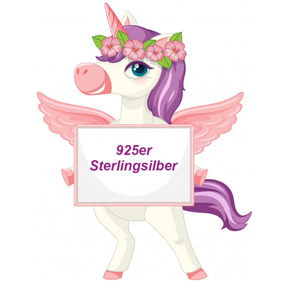 Limana Schmuckset Mädchen Kinder echt 925 Sterling Silber Ohrringe Kette Schmetterling, mit Zirkonia Steine