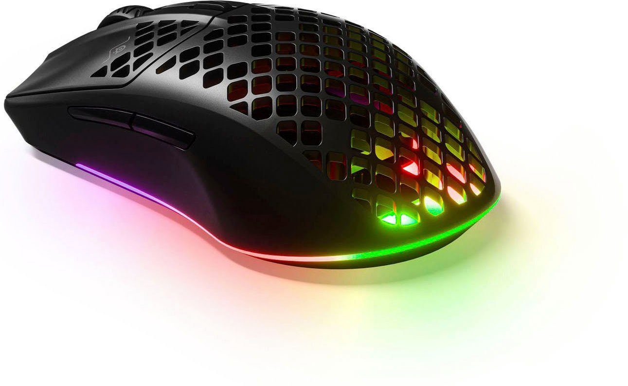 SteelSeries Aerox 3 Wireless Onyx + QcK medium Maus (Bluetooth, Funk)