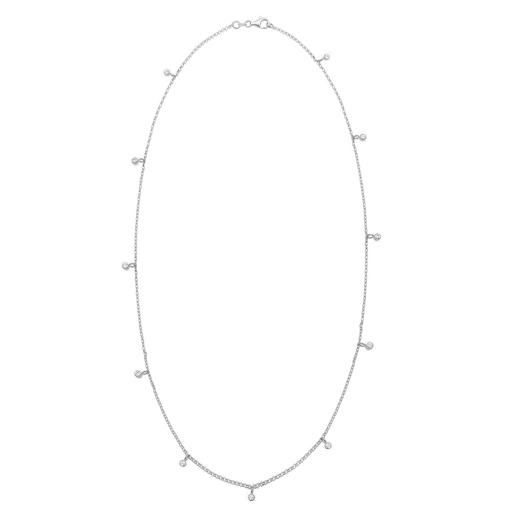 Elli Elli Collier Femme Simple de Cristal - (925/1000) Argent collier
