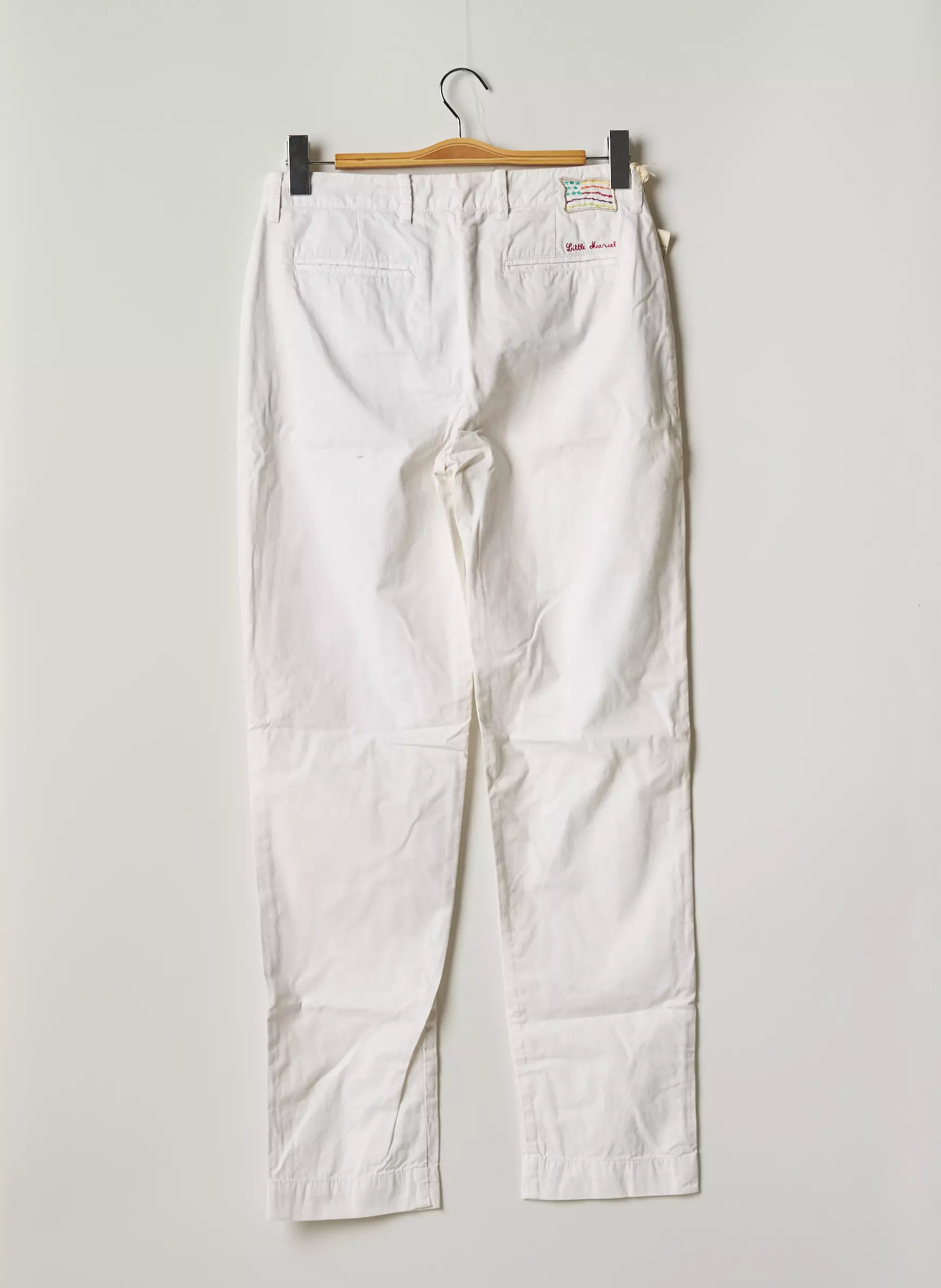 Little Marcel Pantalons Chino Femme couleur blanc