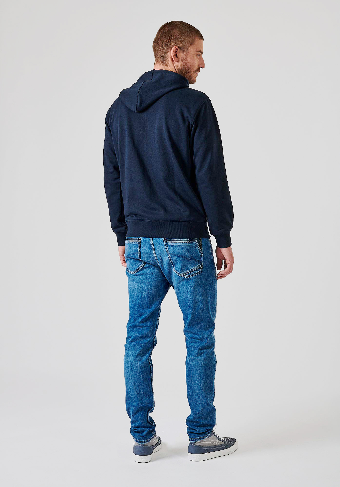 BELKO  Sweat zippé bleu marine homme