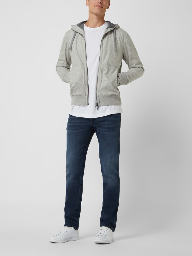 Sweatjacke aus Kaschmirmischung Modell 'Chiaro' in hellgrau