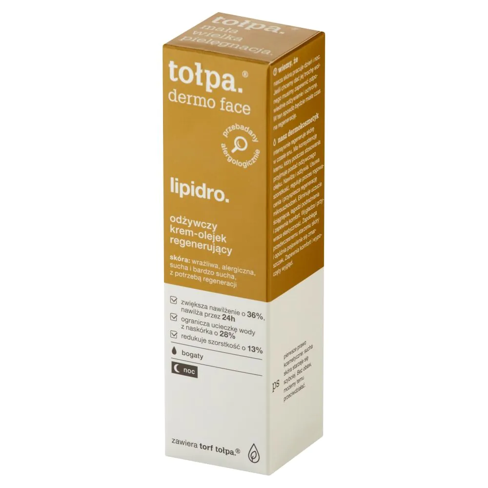 Tołpa Lipidro Voedende Crème-Olie Regenererende Rijke Nachtcrème