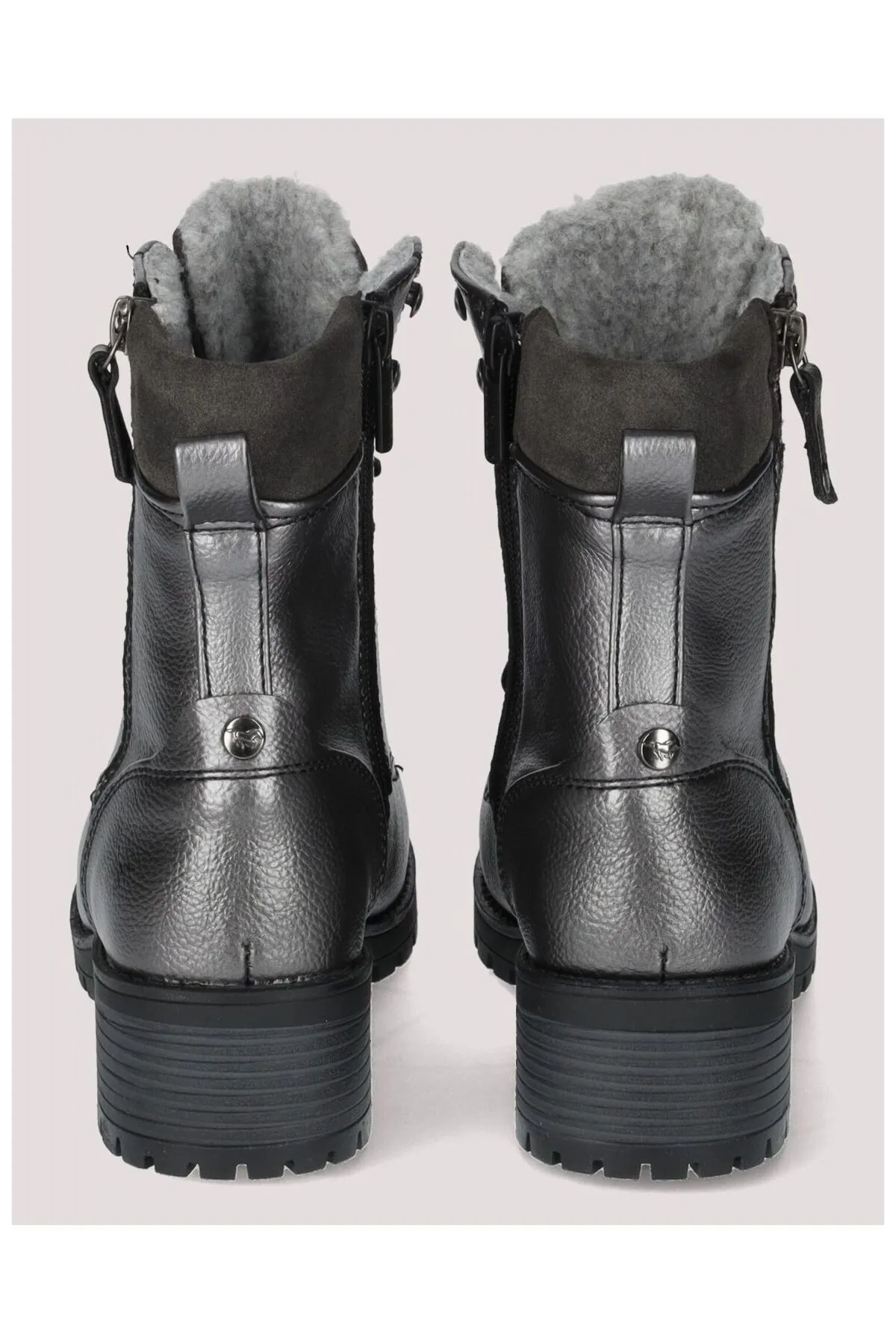 Mustang  Stiefelette - Grau - Blockabsatz