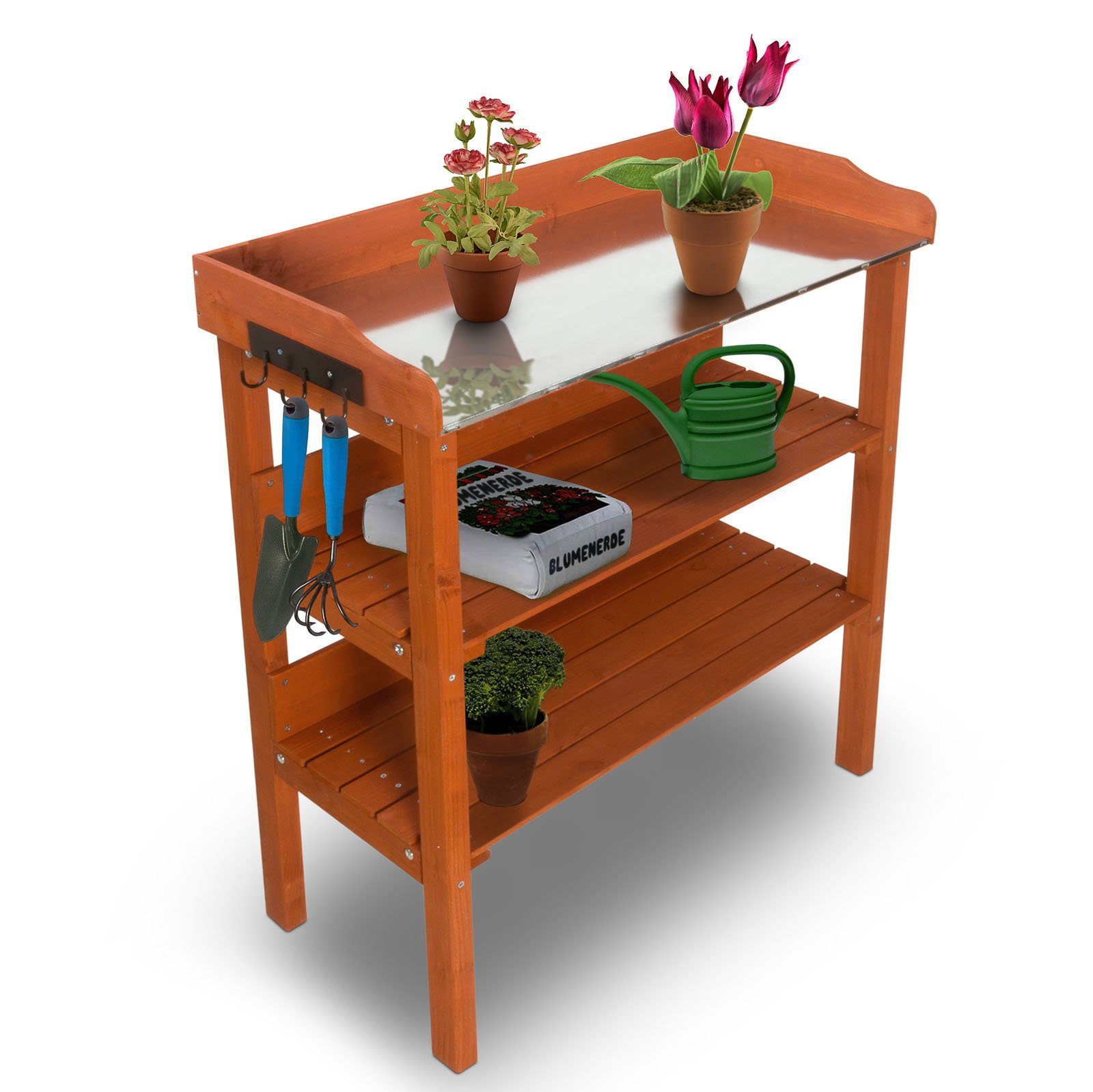 FSH Pflanztisch Pflanztisch Blumentisch Gartentisch Pflanzregal verzinkt Arbeitsplatte