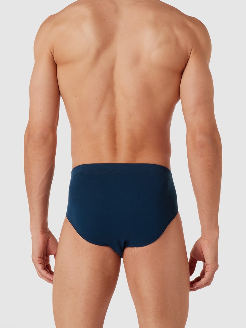 Slip mit elastischem Bund Modell 'Supermini' im 3er-Pack in marineblau