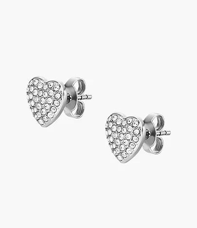 Fossil Ohrstecker Sadie Glitz Heart Edelstahl