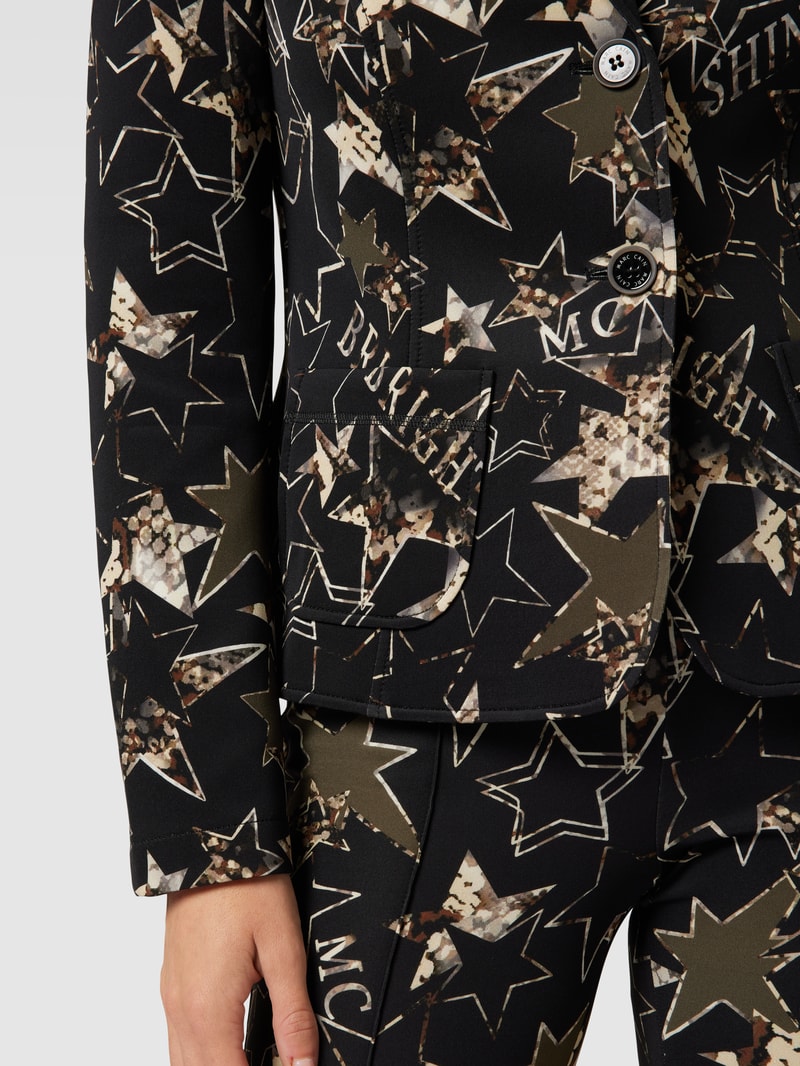 Blazer mit Allover-Muster in khaki