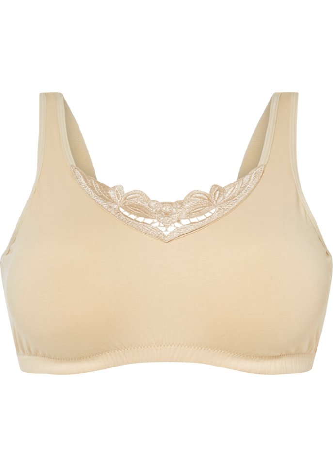 Bustier mit Stickerei und Baumwolle
