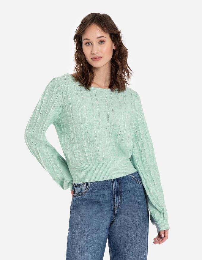Strickpullover - Puffärmel