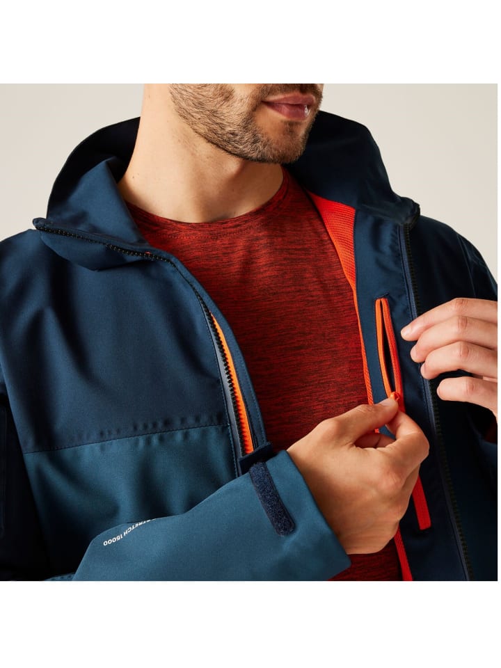 Regatta Bosfield III Regenjacke / Outdoorjacke  in Blau günstig kaufen