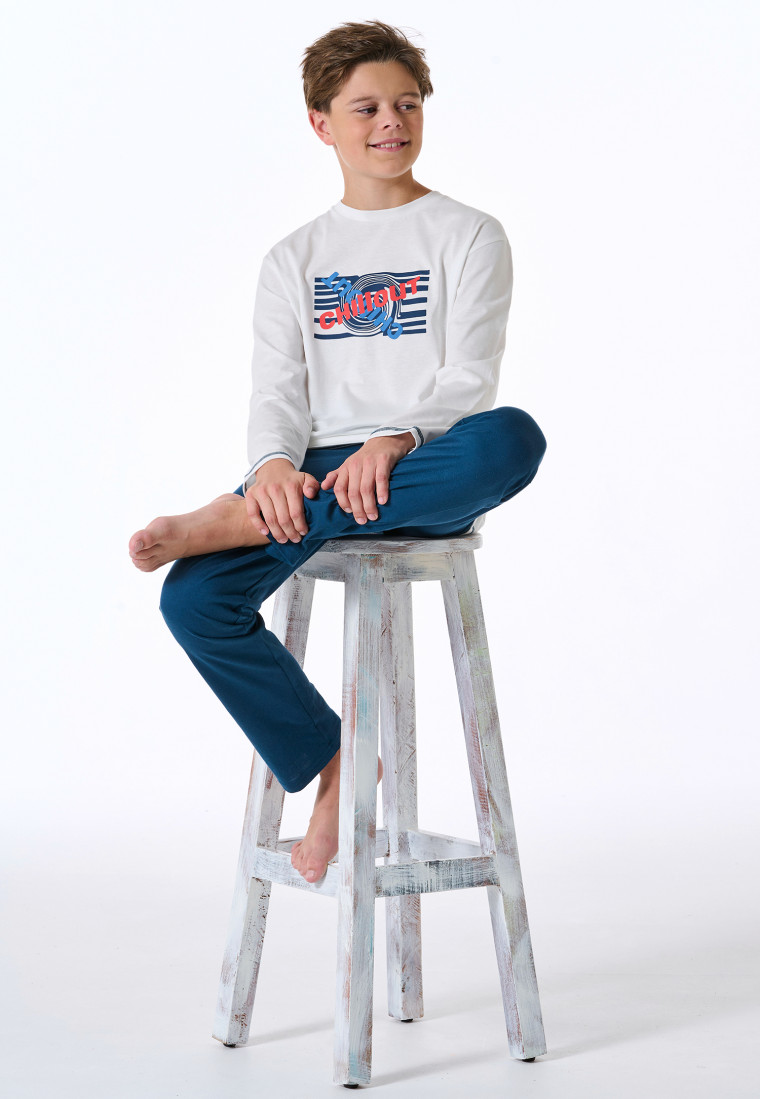 Schlafanzug lang Chillout off-white - Nightwear