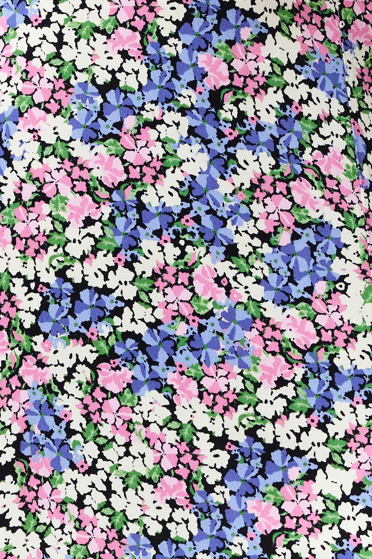 Trendyol Collection  Hellblauer gewebter Midirock aus Viskosestoff mit Schlitzdetail und Blumenmuster TWOSS20ET0230