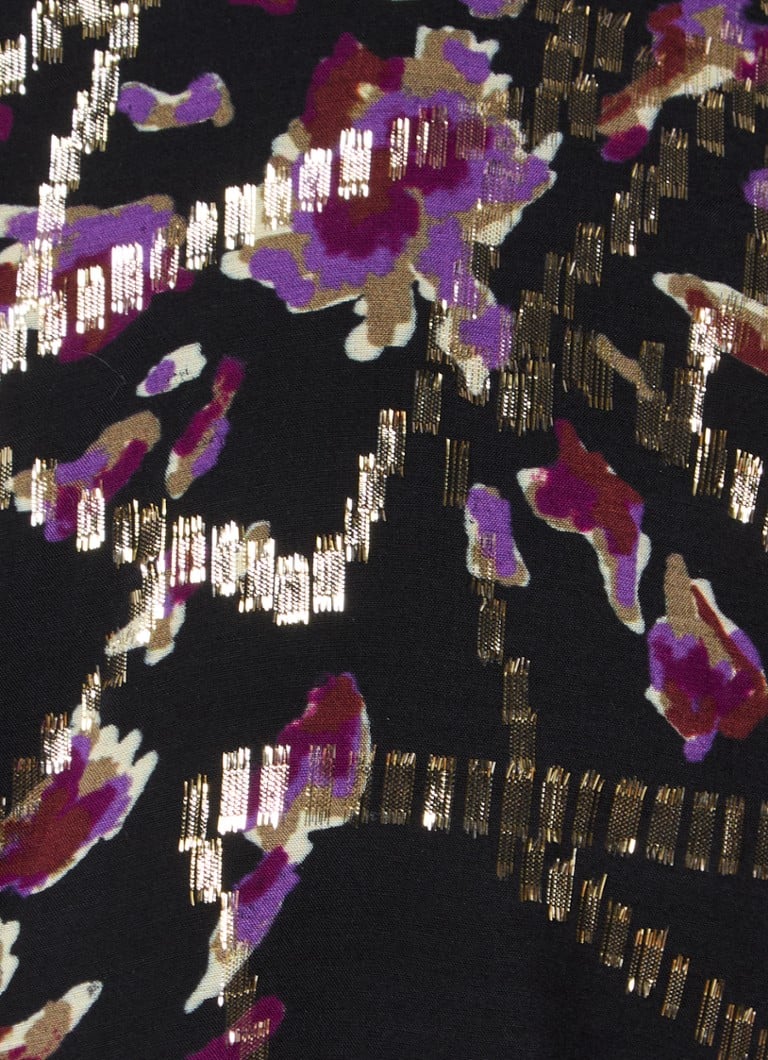 ba&sh  Divine top in zijdeblend met print en lurex