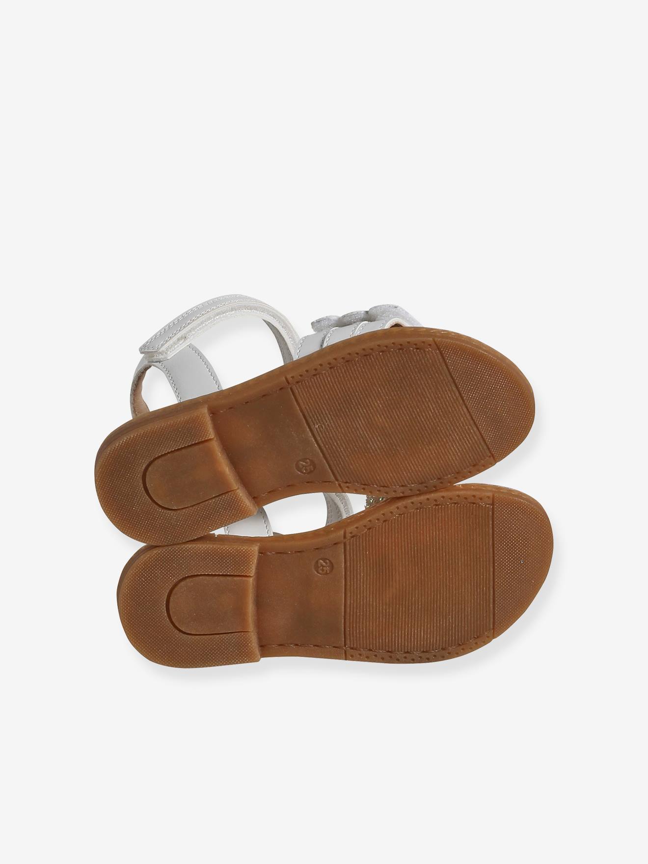 Vertbaudet Kinder Klett-Sandalen mit Anziehtrick - weiß