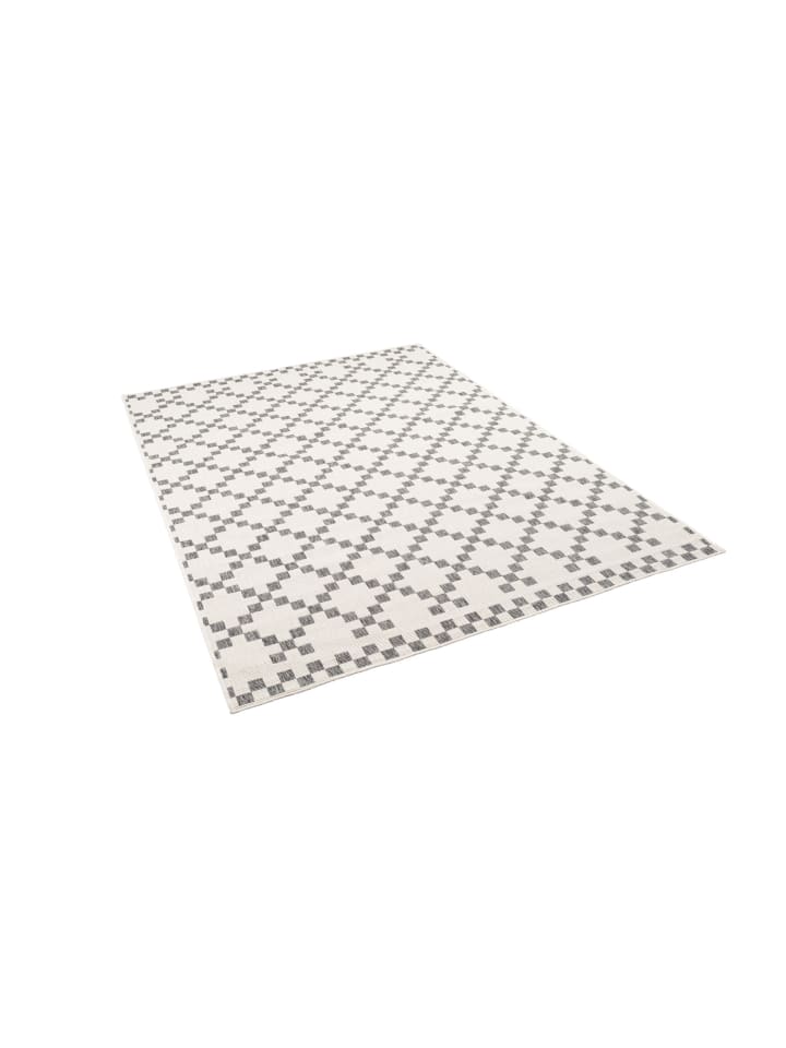 Pergamon In- und Outdoor Teppich Newport Modern Karo in Silber günstig kaufen