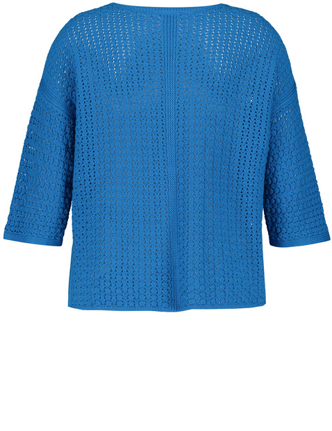3/4 Arm Pullover aus Lochstrick