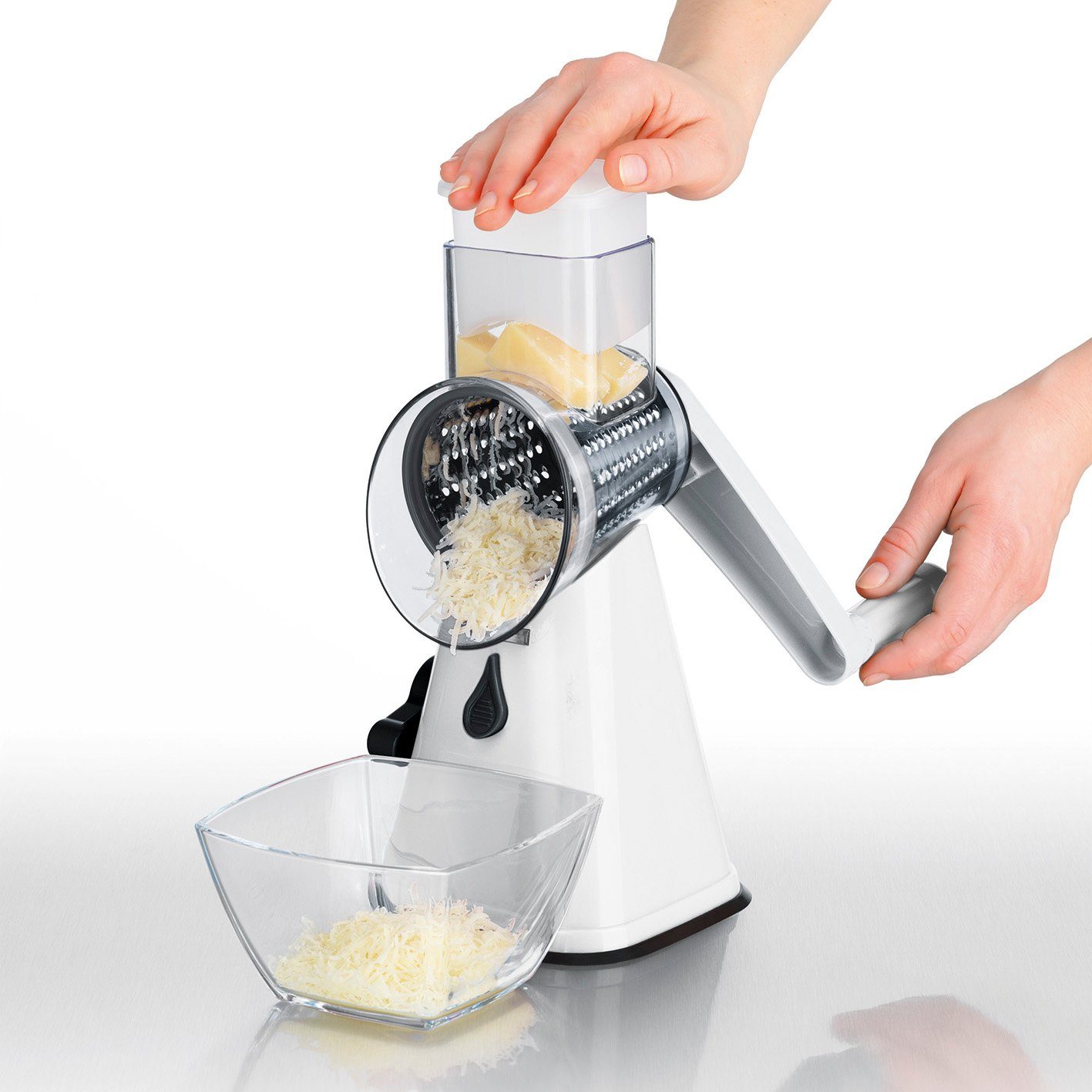 MAXXMEE Allesschneider MAXXMEE Multi-Schneider Spin Slicer 6-tlg. weiß