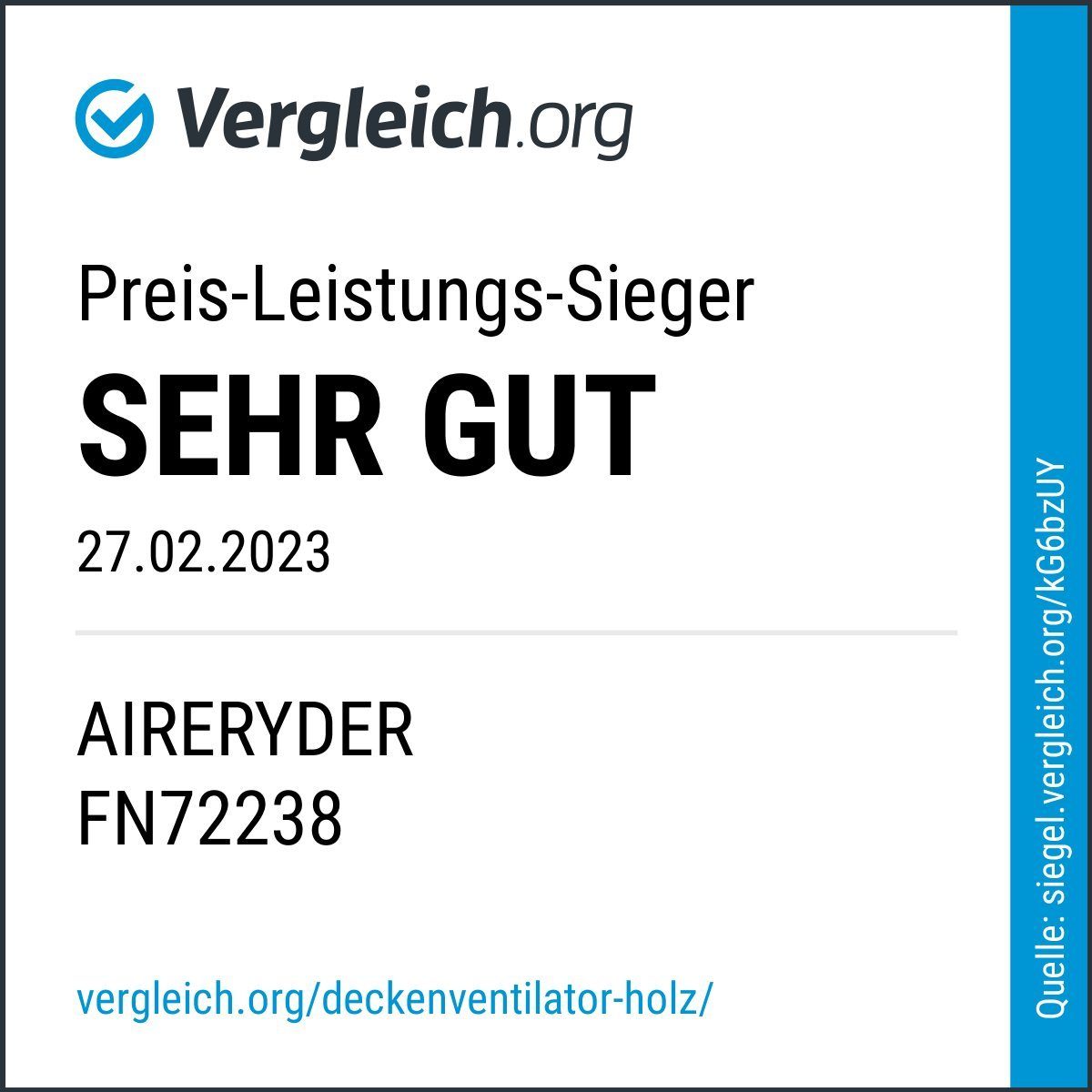 AireRyder Deckenventilator Saturn