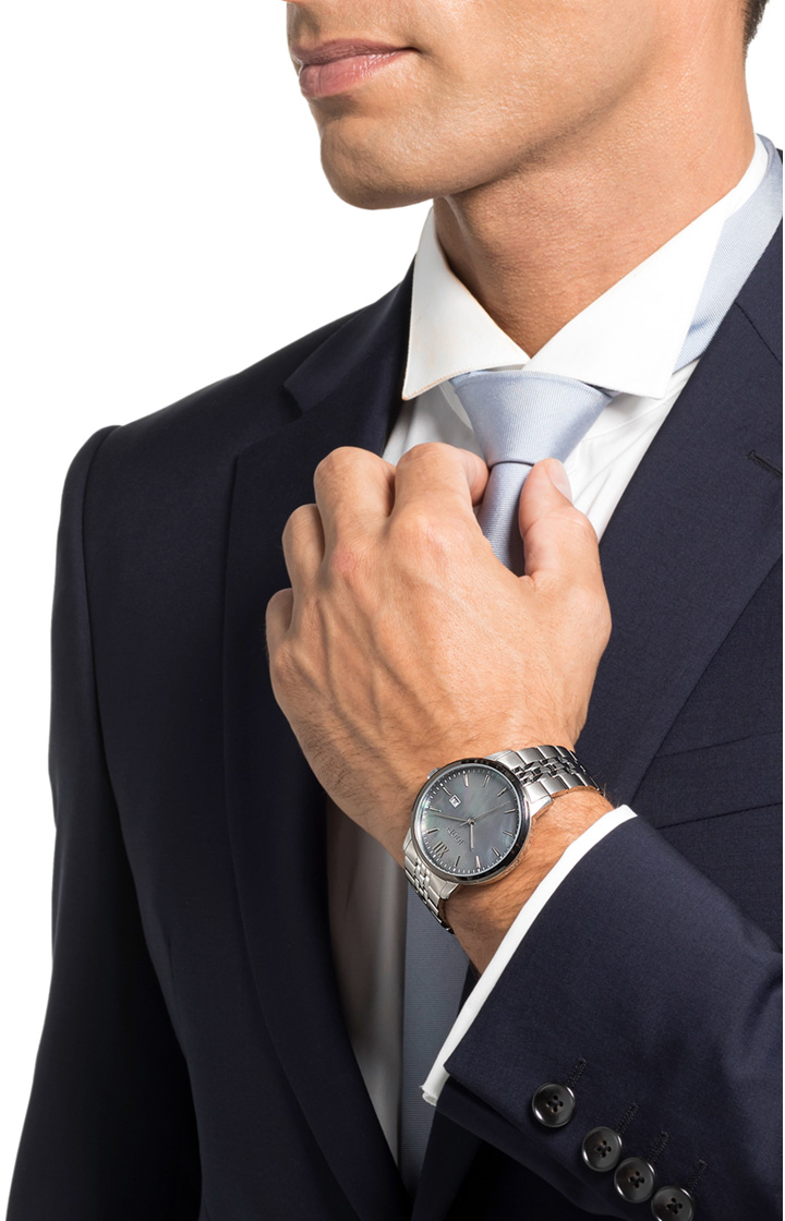 Herrenuhr in Silber