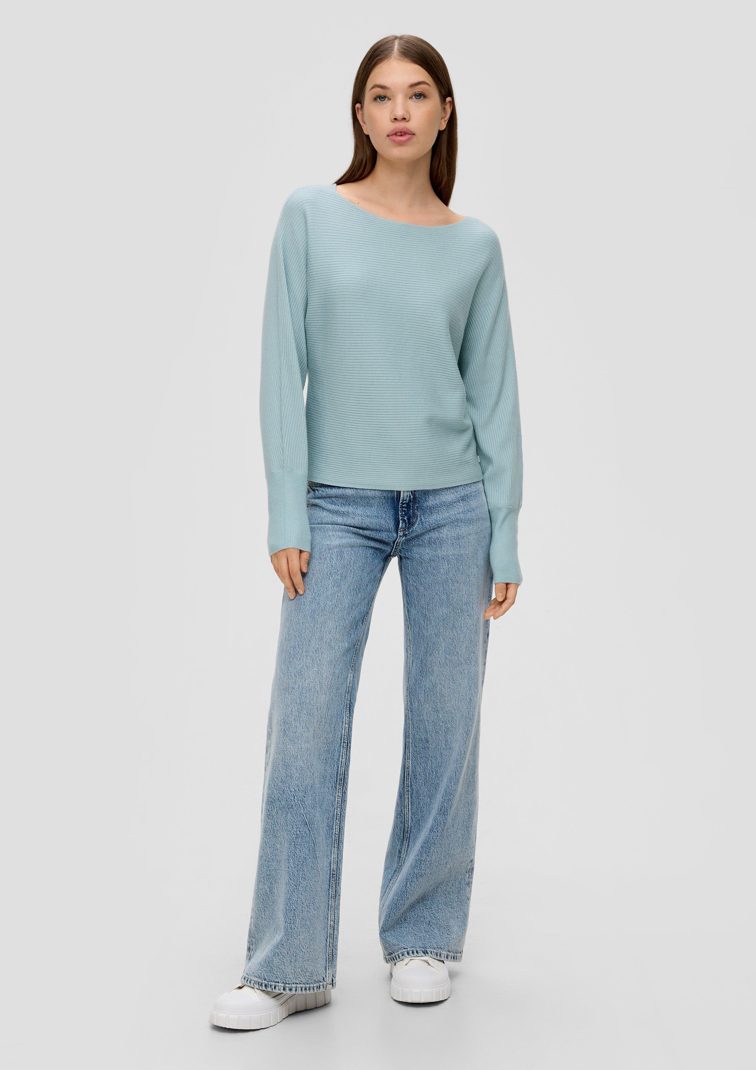 Rippstrickpulli mit Fledermausarm  2144100-6103