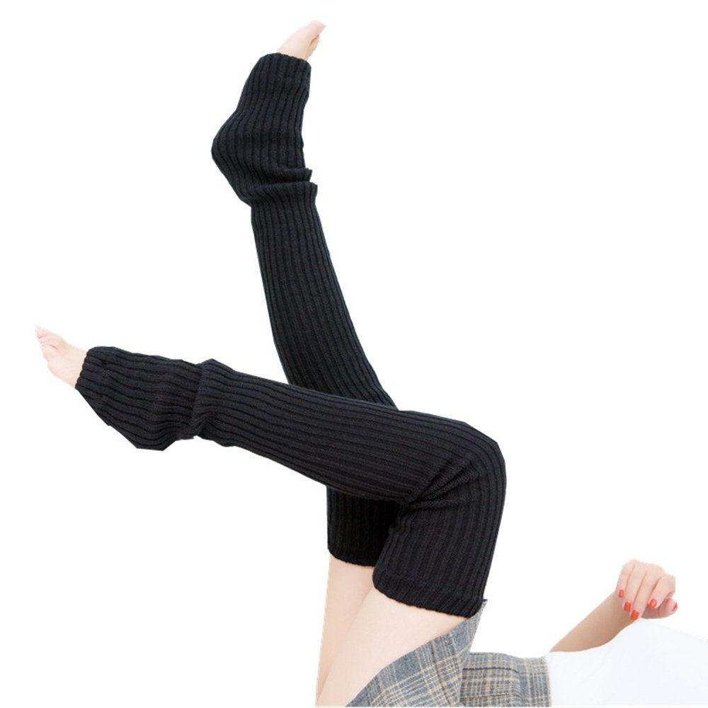 Beinstulpen Damen Stulpen Lange Gestrickt Beinwärmer (1-Paar, Winter Beinstulpen5 Farben verfügbar) Strumpf für Ballett Fitness Yoga