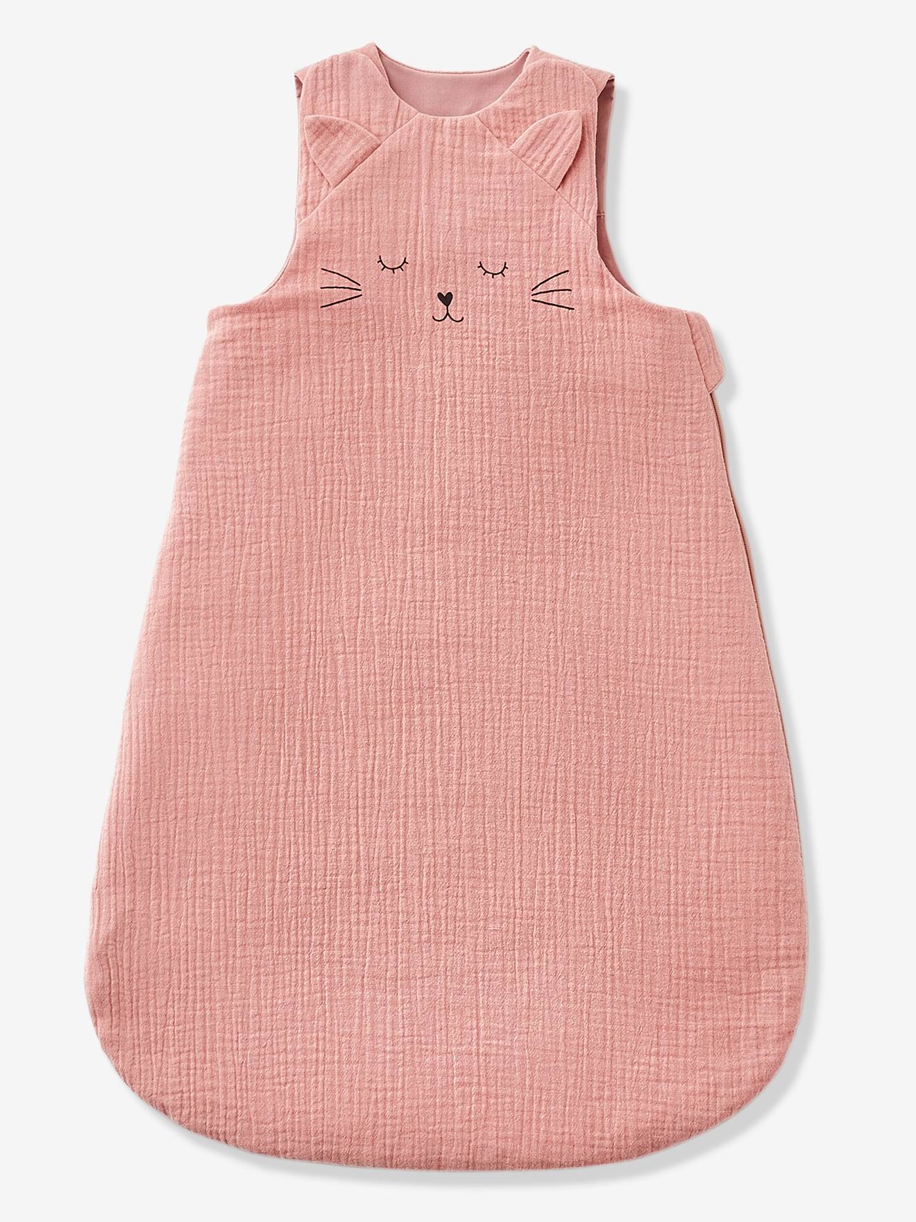 Gigoteuse spécial été en gaze de coton bio* JOLI CAT rose