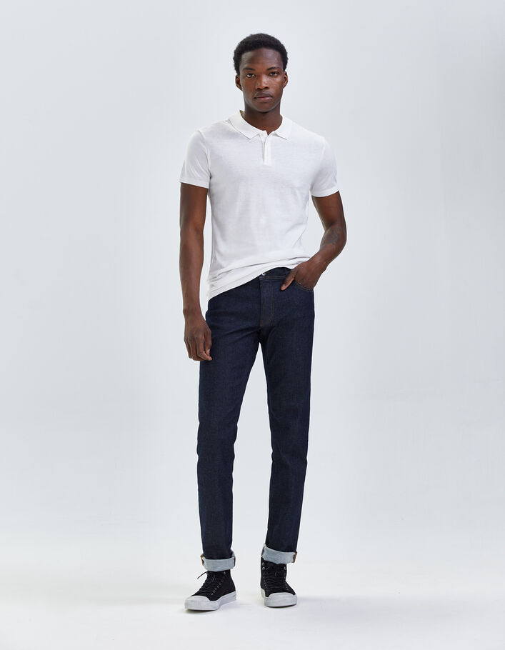 Polo off white coton modal Homme